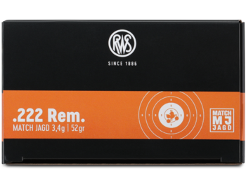 RWS .222Rem, MJ, 3,4g/50gr