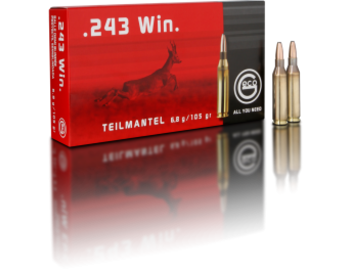 Náboje GECO .243Win, TM, 6,8g/105gr