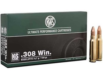 RWS .308Win, KS, 10,7g, 165gr 20ks/bal