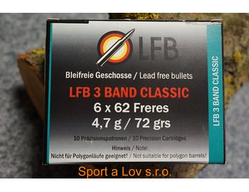 Náboje LFB .6 x 62FR 3Band Classic 4,7g/72gr. 10ks/bal