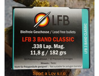 Náboje LFB .338 Lap.Mag. 3Band Classic  11,8g/182gr. 10ks/bal