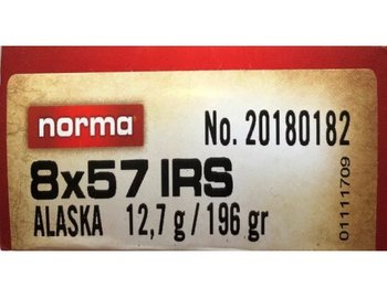 Norma 8x57JRS Alaska No:18018 20ks/bal