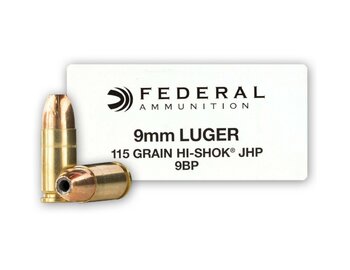 Náboje Federal Hi-Shok, 9mm Luger, 115gr, JHP