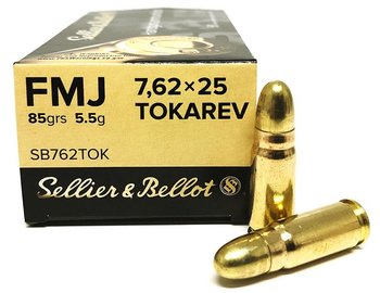 SB 7,62x25 FMJ Tokarev  50ks/bal