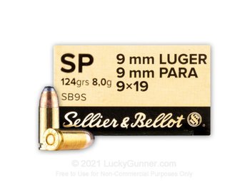 SB 9mm Luger SP Boxer 6,5g/100gr 50ks/bal