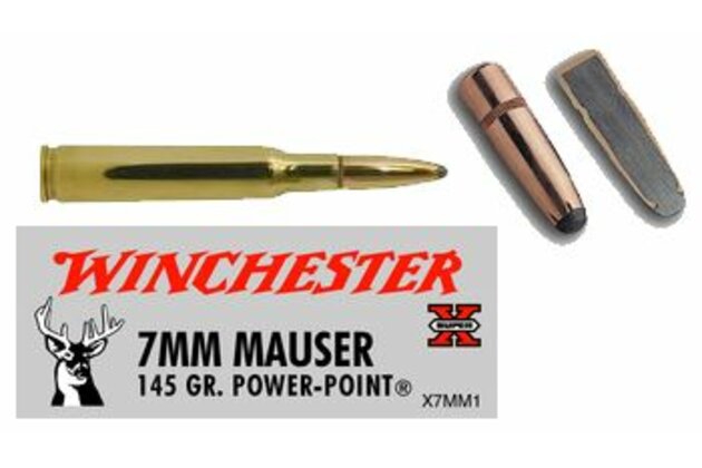 Winchester 7mm Mauser (7x57) Power Point 145gr No. X7MM1