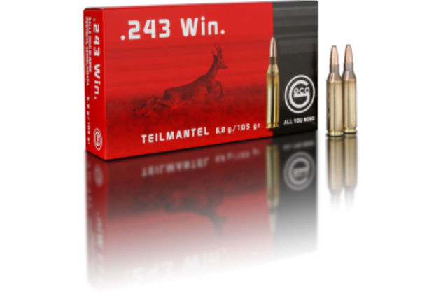 Náboje GECO .243Win, TM, 6,8g/105gr