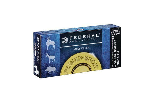 Náboje Federal .243Win, SP PowerShok, 100gr