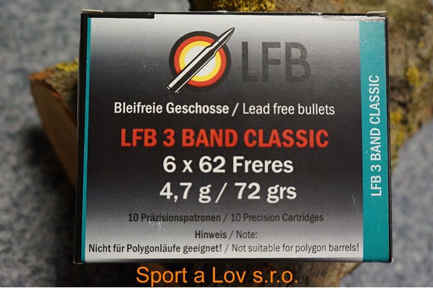 Náboje LFB .6 x 62FR 3Band Classic 4,7g/72gr. 10ks/bal