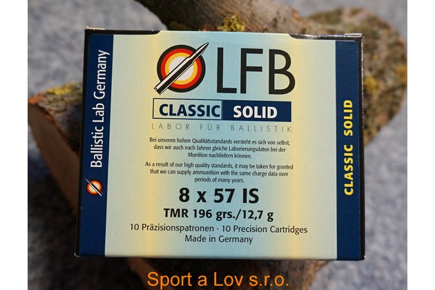 Náboje LFB 8 x 57IS Classic solid 12,7g/196gr. 10ks/bal