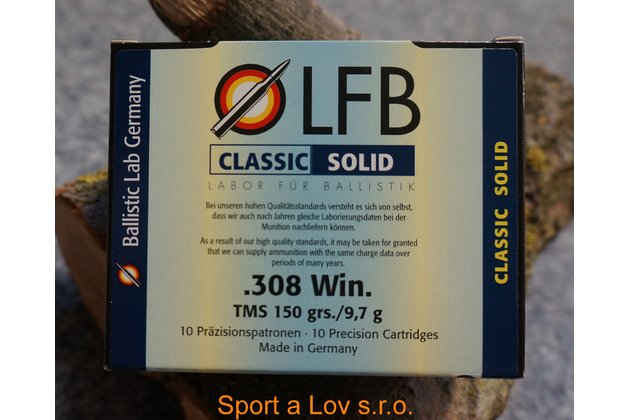 Náboje LFB 308Win. Classic solid 9,7g/150gr. 10ks/bal
