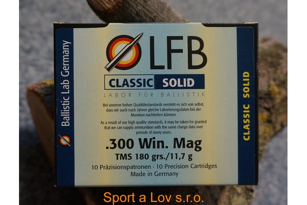 Náboje LFB 300Win.Mag. Classic solid 11,7g/180gr. 10ks/bal