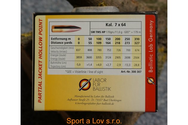 Náboje LFB 7 x 64 Solid 11g/170gr. (2)