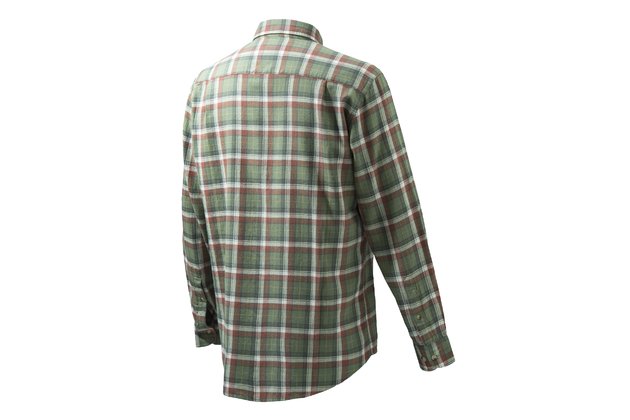 Košile Beretta Flannel Button, zelená -kostkovaná, dl.rukáv