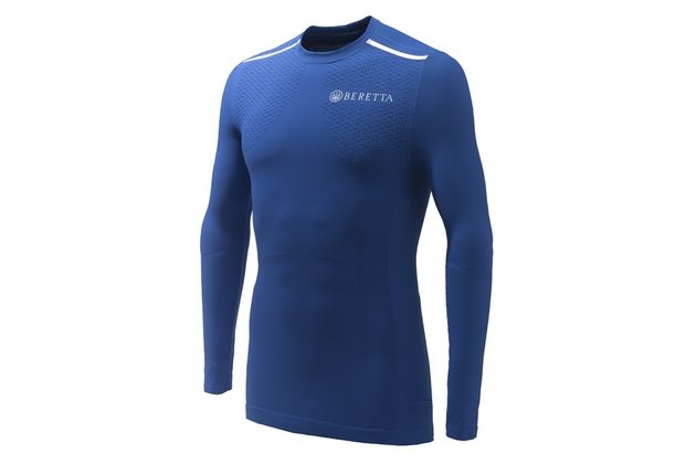 Termo tričko Beretta Flash Seamless - modré, dlouhý rukáv