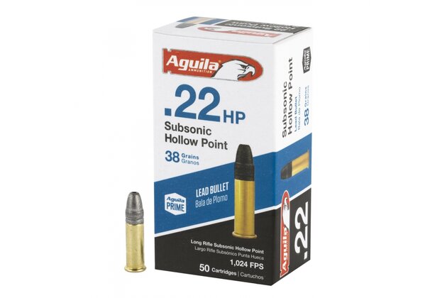 Aguila 22 LR Subsonic  HP 38gr, (2,5g), HP lead