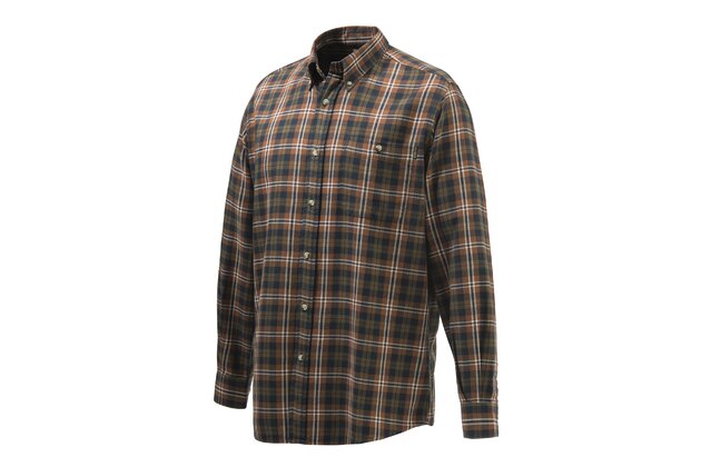 Košile Beretta Wood Flannel Button Down Tabacco, dlouhý rukáv