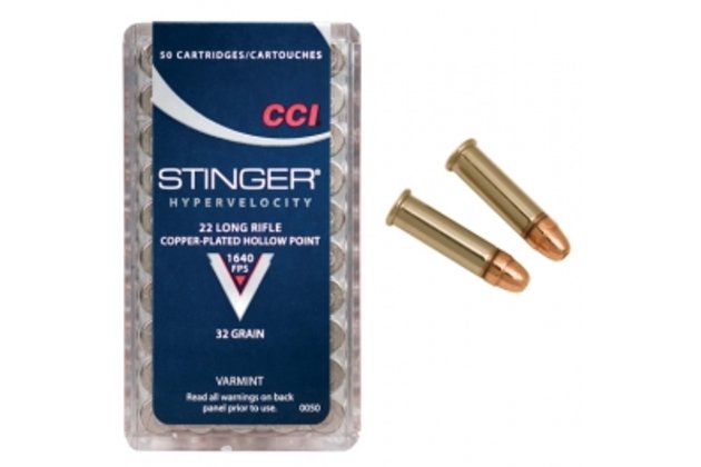 CCI Stinger .22LR, 32GR, CPHP, Hyper Velocity 500m/s, pro dlouhé zbraně 50ks/bal