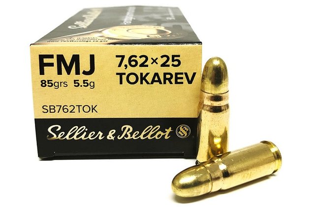 SB 7,62x25 FMJ Tokarev  50ks/bal