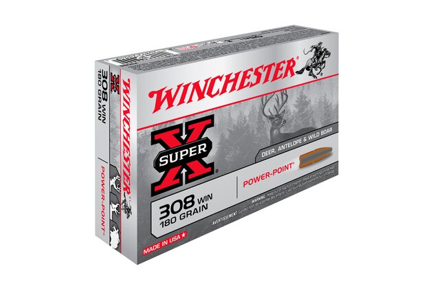 Winchester .308 Win Super-X Power Point 180gr 20ks/bal